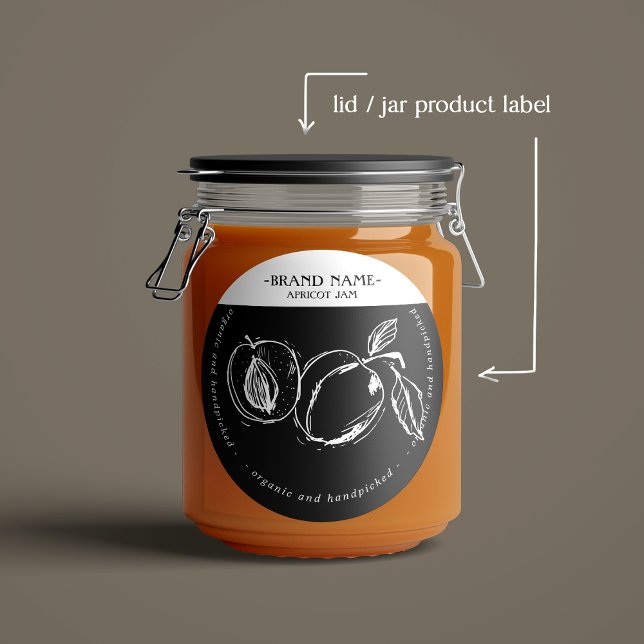 Apricot Jam Jar Etiqueta Diseño (Subido por el creador)