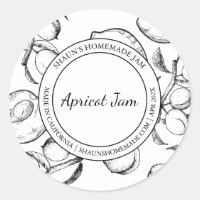 Apricot Jam Sketch Etiqueta moderna