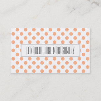 Apricot Polkadot Tarjeta de presentación de citas 