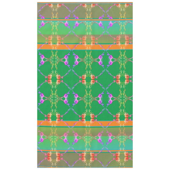 Apricot tipo Fabergè-Rosa y mantel verde (Anverso)