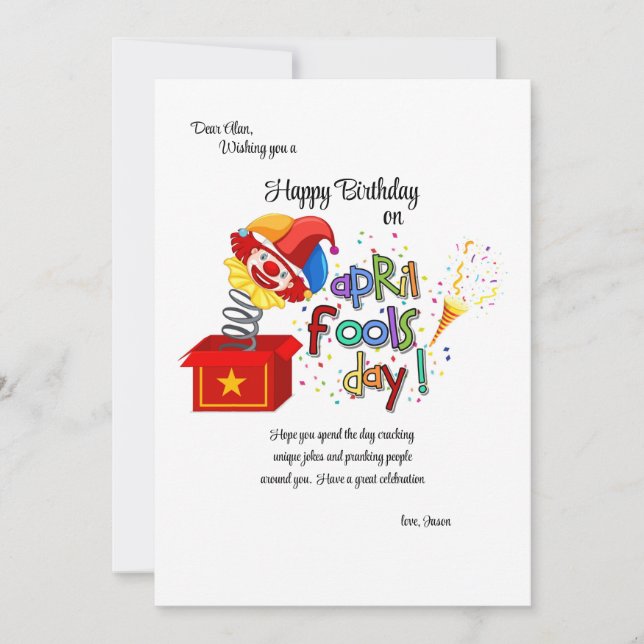 April Fools Day Card (Anverso)