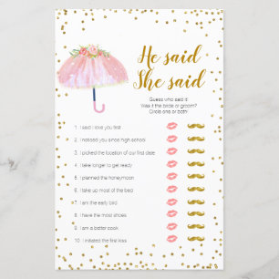 April Shower Dijo que dijo tarjeta de juego