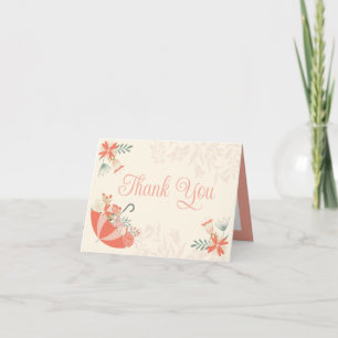 April Showers Bring May Flowers Tarjeta de agradec