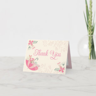 April Showers Bring May Flowers Tarjeta de agradec