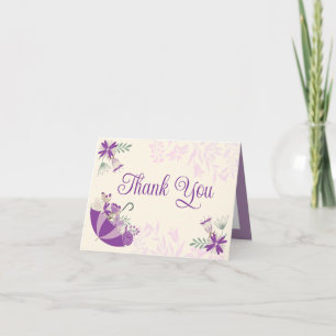 April Showers Bring May Flowers Tarjeta de agradec