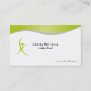 Aptitud y nutricionista - tarjetas de visita