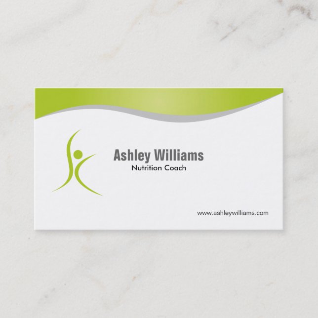 Aptitud y nutricionista - tarjetas de visita (Anverso)