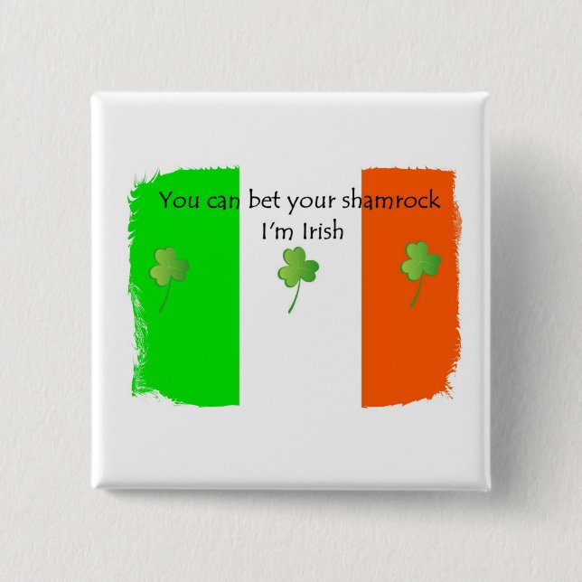 Apueste su trébol que soy botón IRLANDÉS (Anverso)