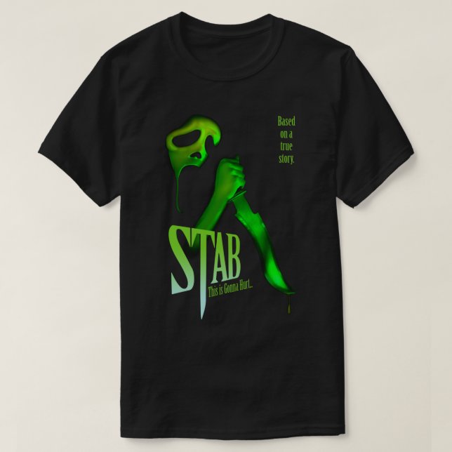 Apuñalar (de la película "Grito") una camiseta ese (Diseño del anverso)