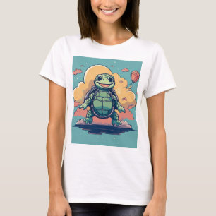 **"Apuntar a la camiseta de la tortuga bebé alta -