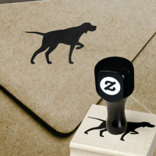 Apuntar Sello de caucho de raza de perro de punter
