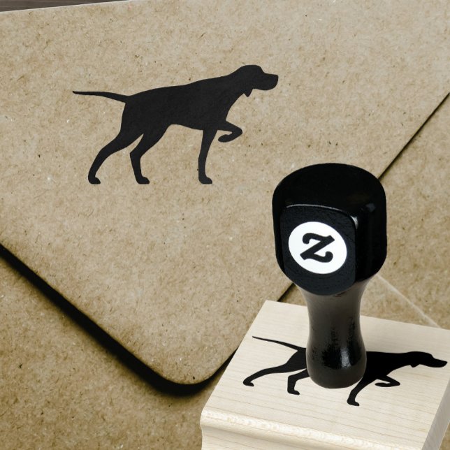 Apuntar Sello de caucho de raza de perro de punter (Subido por el creador)