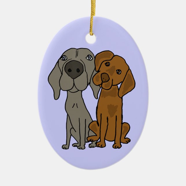 AQ- Weimaraner y ornamento del indicador (Frente)