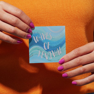 Aqua and Seafoam Waves Christian Pegatina