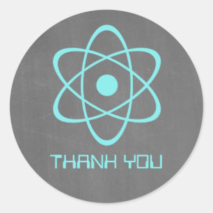 Aqua Atomic Chalkboard Gracias Pegatinas
