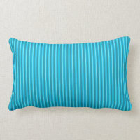 Aqua Blue a rayas > Cojines decorativos con patron