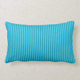Aqua Blue a rayas > Cojines decorativos con patron