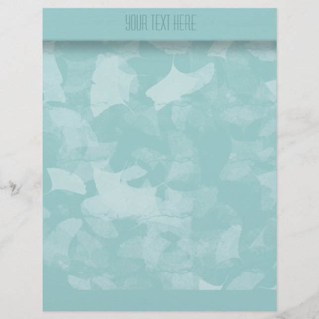 Aqua Blue Gingko deja volante (Frente)