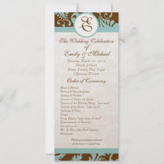 Aqua Blue sobre la invitación a la boda de la sire