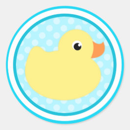 Aqua Blue Sweet Baby Duck Pegatinas