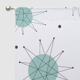 Aqua Blue Yellow Franciscan Starburst Mid Century