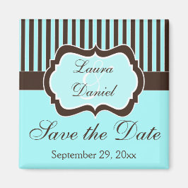 Aqua, Brown, White Striped salvan el imán de la fe