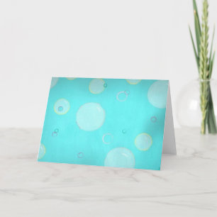 Aqua Círculos flotantes y tarjetas de saludo de bu