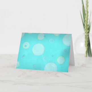 Aqua Círculos flotantes y tarjetas de saludo de bu