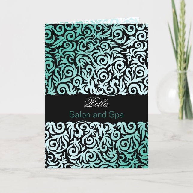 aqua damask Business gracias a las tarjetas (Anverso)