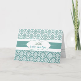 aqua damask Business gracias a las tarjetas