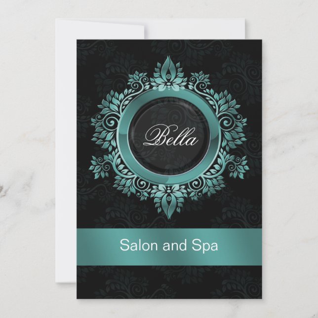 aqua damask Business gracias a las tarjetas (Anverso)