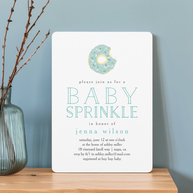 Aqua Donut Sprinkles | Invitación a la rociada de  (Subido por el creador)