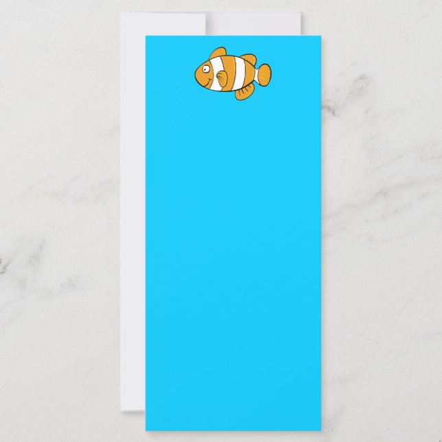 Aqua en blanco y pez de dibujos animados lindo (Anverso)