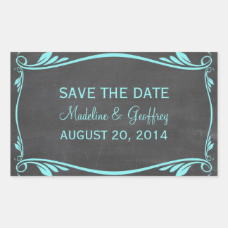 Aqua Flourish Chalkboard Salven a los Pegatinas de