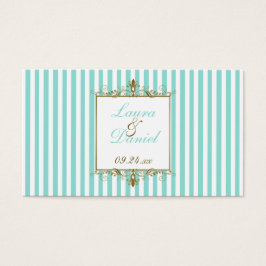 Aqua, franjas blancas de oro Desplazamiento etique