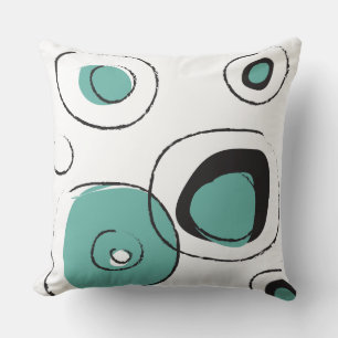 Aqua FUNKY DOTS DISEÑO Cojín decorativo retro