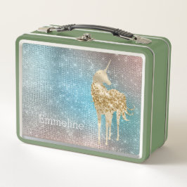 Aqua Gold Unicorn Sparkle