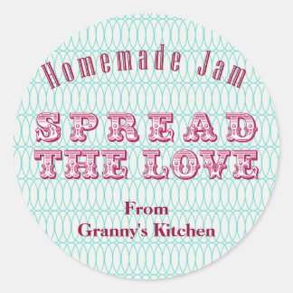 Aqua Homemade Preserve Canning Pegatinas