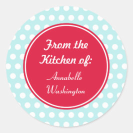 Aqua Kitchen Baking Gift Tags Pegatinas