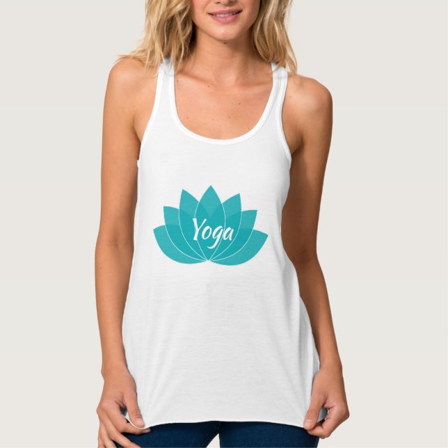 Aqua Lotus Yoga Tank Top (Anverso)