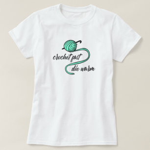 Aqua Menthe Crochet Fast, muere en cálida camiseta