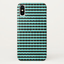 Aqua, negro, Funda de oro-Funda para iPhone X