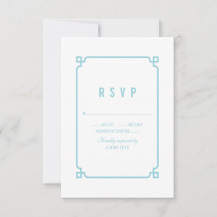 Aqua Paradise Deco Moda Wedding RSVP