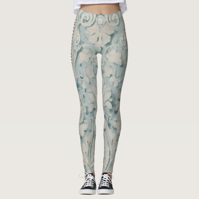 Aqua Renaissance Vine Leggings (Anverso)