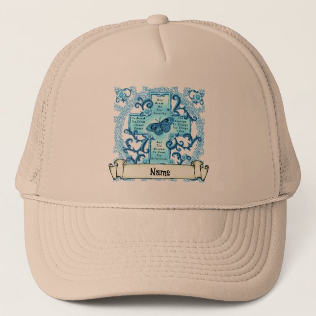 Aqua Serenity Cross gorra (Anverso)