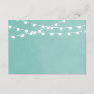 Aqua String Lights Boda Insertar tarjeta