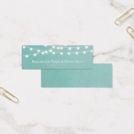 Aqua String Lights Boda Insertar tarjeta