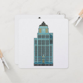 Aqua Tower: Art Deco Elegance Sticker