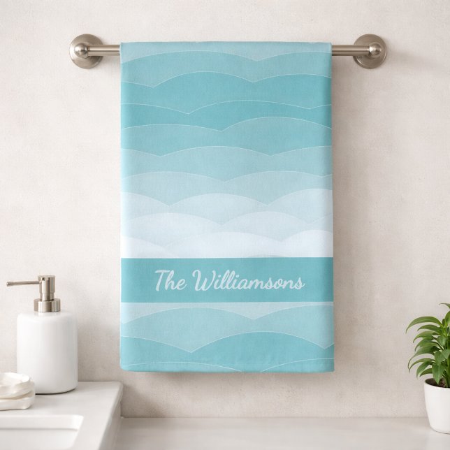 Aqua Wave Gradient | Modern Ocean Pattern (Subido por el creador)