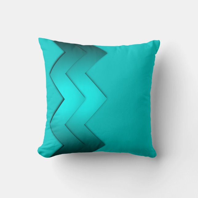 Aqua Zig Zag Design 2 almohadas (Anverso)